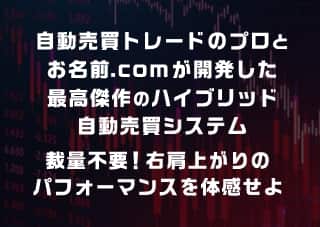 自動売買トレードのプロとお名前.comが開発した最高傑作のハイブリッド自動売買システム
